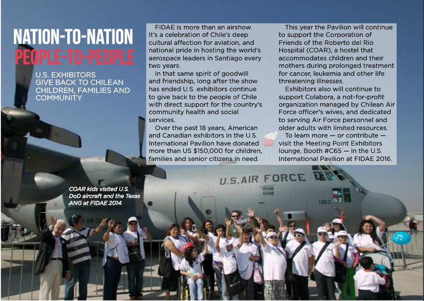 Kids from COAR visited U.S. DoD aircrat and the Texas ANG at FIDAE 