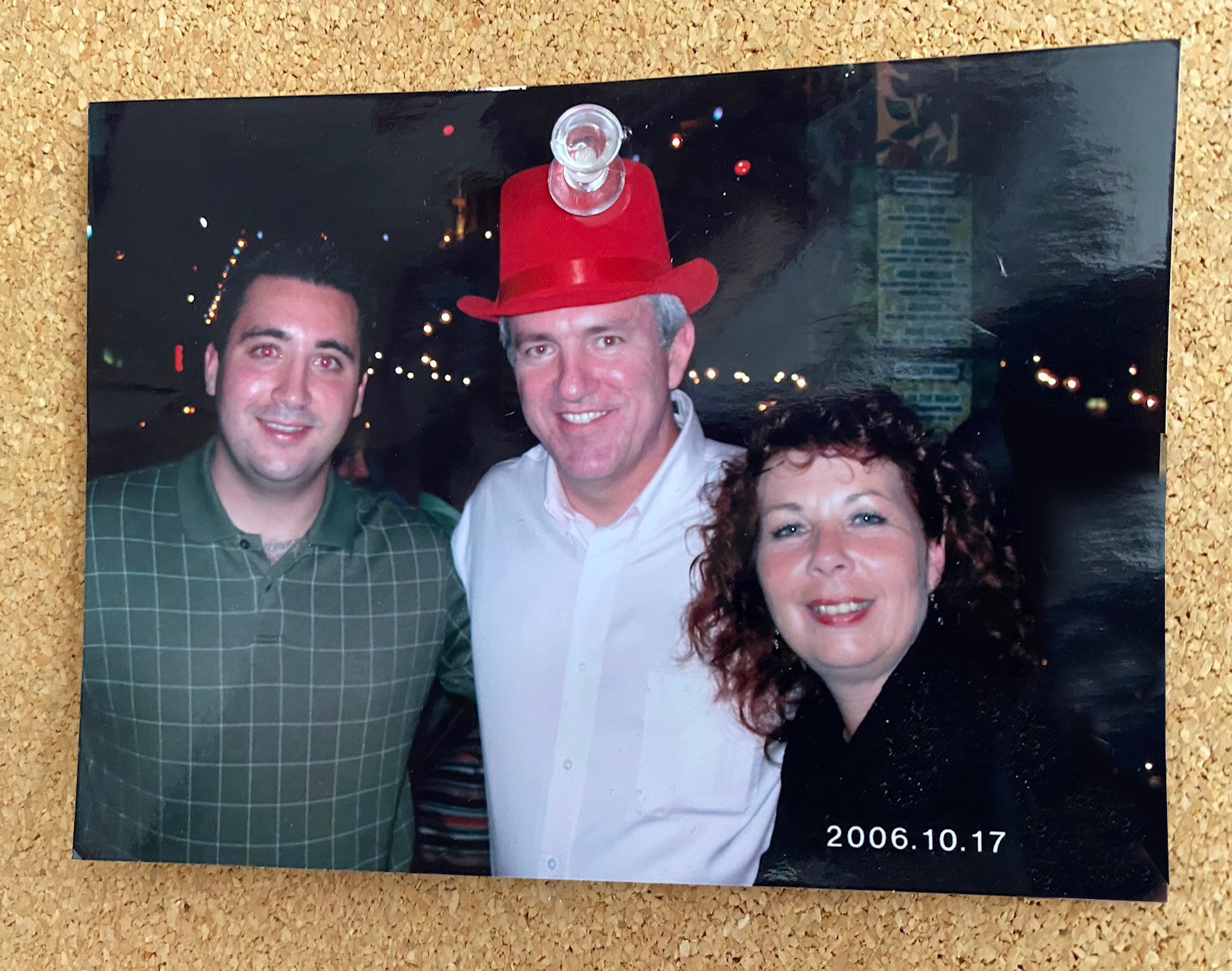 Mike Petrassi with Tom Kallman, CEO and President, and Gerri Cozic, former Vice President, during his first year working at Kallman Worldwide. 